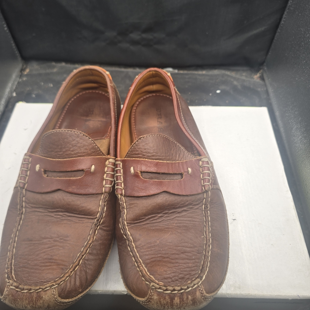 Trask Tan Leather Slip-On Loafers Men Size 10